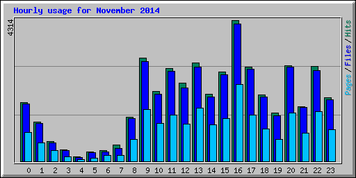 Hourly usage for November 2014