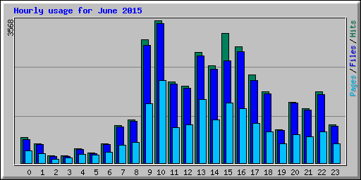 Hourly usage for June 2015