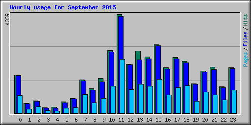 Hourly usage for September 2015