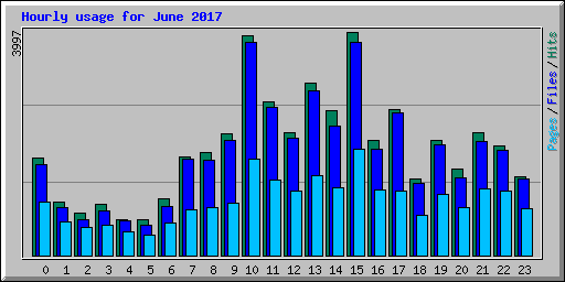 Hourly usage for June 2017