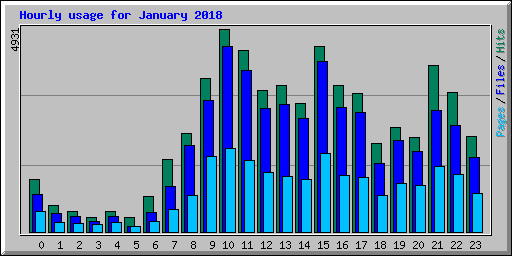 Hourly usage for January 2018