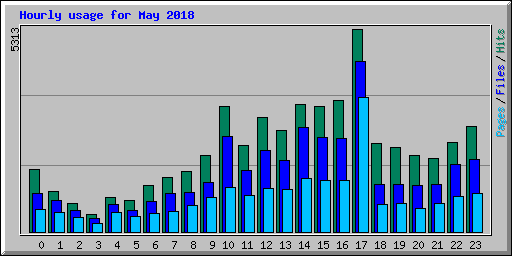 Hourly usage for May 2018