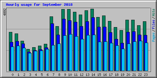 Hourly usage for September 2018