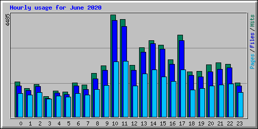 Hourly usage for June 2020