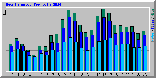 Hourly usage for July 2020