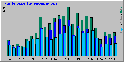 Hourly usage for September 2020