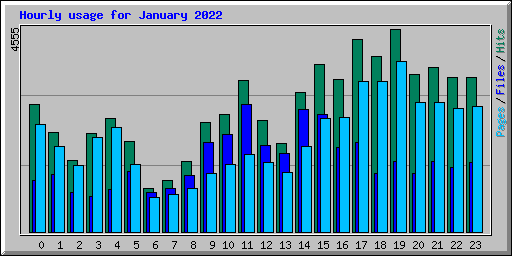 Hourly usage for January 2022