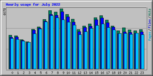 Hourly usage for July 2022